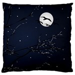 Night Birds and Full Moon Large Cushion Case (Two Sided)  Front