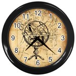 Discover The World Wall Clock (Black) Front