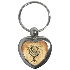 Discover The World Key Chain (heart) by StuffOrSomething