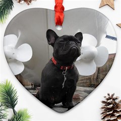 French Bulldog Heart Ornament