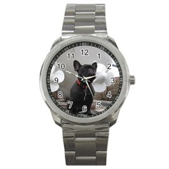 French Bulldog Sport Metal Watch