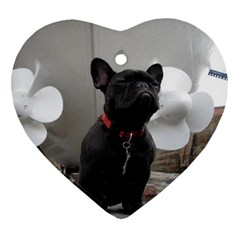 French Bulldog Heart Ornament (Two Sides)