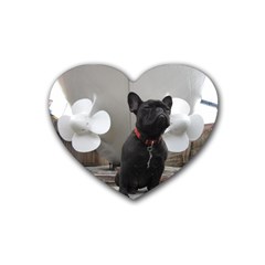 French Bulldog Drink Coasters (Heart)