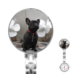 French Bulldog Stainless Steel Nurses Watch