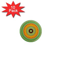 Mandala 1  Mini Button Magnet (10 Pack)