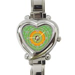 Mandala Heart Italian Charm Watch  Front