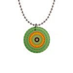 Mandala Button Necklace Front