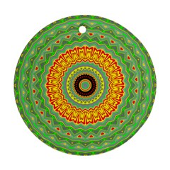 Mandala Round Ornament (two Sides) by Siebenhuehner