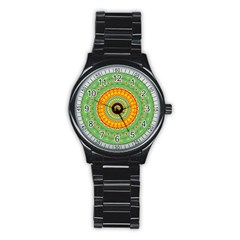 Mandala Sport Metal Watch (black) by Siebenhuehner