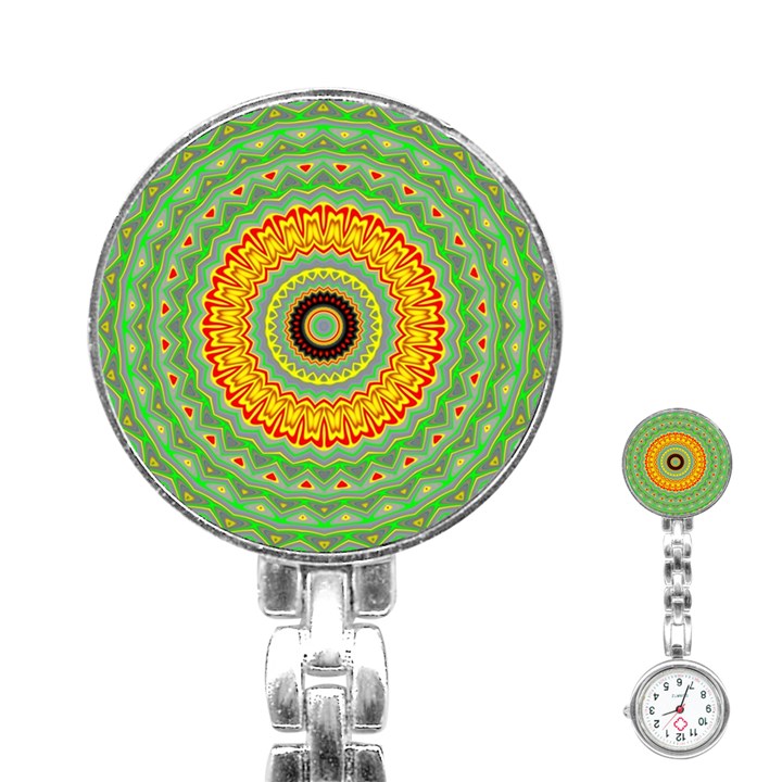 Mandala Stainless Steel Nurses Watch