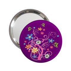 Flowery Flower Handbag Mirror (2 25 ) by SaraThePixelPixie