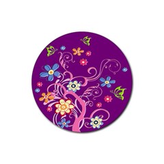 Flowery Flower Drink Coaster (round)