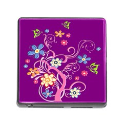 Flowery Flower Memory Card Reader With Storage (square)