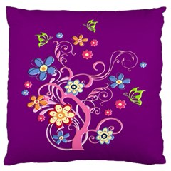 Flowery Flower Large Cushion Case (single Sided) 