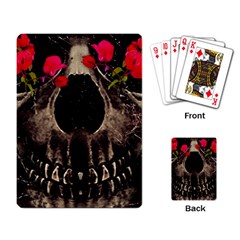 Death And Flowers Playing Cards Single Design by dflcprints