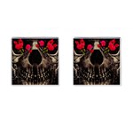 Death and Flowers Cufflinks (Square) Front(Pair)