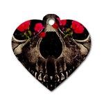 Death and Flowers Dog Tag Heart (Two Sided) Front