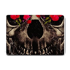 Death And Flowers Small Door Mat