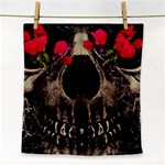 Death and Flowers Face Towel Front