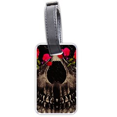 Death And Flowers Luggage Tag (one Side) by dflcprints