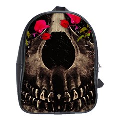 Death And Flowers School Bag (xl) by dflcprints