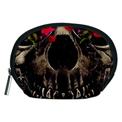 Death And Flowers Accessory Pouch (medium) by dflcprints