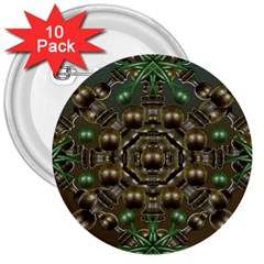 Japanese Garden 3  Button (10 Pack)