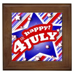 4th Of July Celebration Design Framed Ceramic Tile by dflcprints