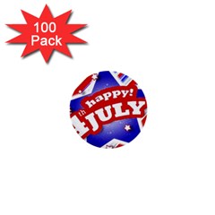 4th Of July Celebration Design 1  Mini Button (100 Pack) by dflcprints