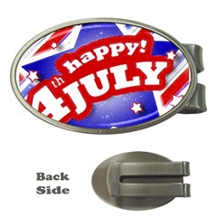 4th Of July Celebration Design Money Clip (oval) by dflcprints