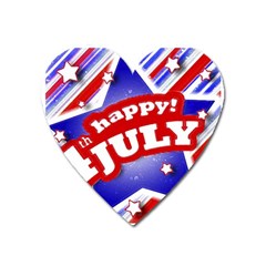 4th Of July Celebration Design Magnet (heart) by dflcprints