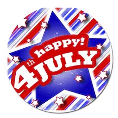 4th Of July Celebration Design Magnet 5  (round) by dflcprints