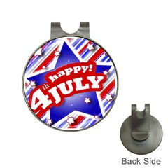 4th Of July Celebration Design Hat Clip With Golf Ball Marker by dflcprints