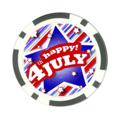 4th Of July Celebration Design Poker Chip (10 Pack) by dflcprints