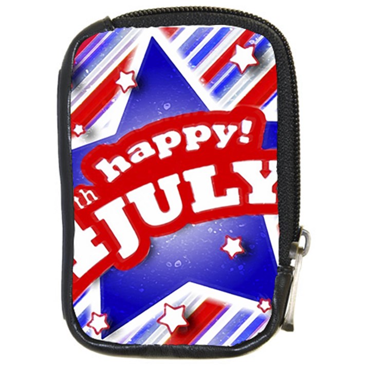 4th of July Celebration Design Compact Camera Leather Case