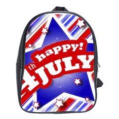 4th Of July Celebration Design School Bag (large) by dflcprints