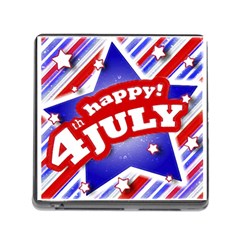 4th Of July Celebration Design Memory Card Reader With Storage (square)