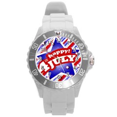 4th Of July Celebration Design Plastic Sport Watch (large) by dflcprints