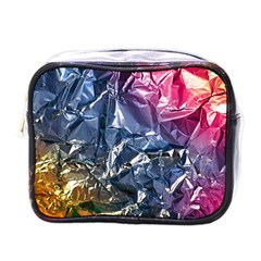 Texture   Rainbow Foil By Dori Stock Mini Travel Toiletry Bag (one Side)