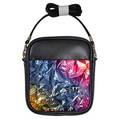 Texture   Rainbow Foil By Dori Stock Girl s Sling Bag by TheWowFactor