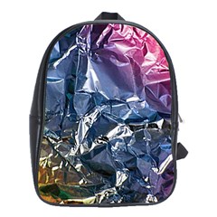 Texture   Rainbow Foil By Dori Stock School Bag (xl) by TheWowFactor