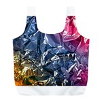 Texture   Rainbow Foil By Dori Stock Reusable Bag (L) Front