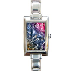 Texture   Rainbow Foil By Dori Stock Rectangular Italian Charm Watch