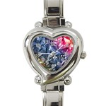 Texture   Rainbow Foil By Dori Stock Heart Italian Charm Watch  Front