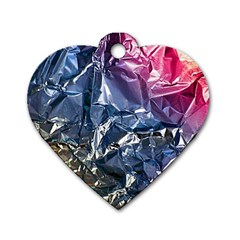 Texture   Rainbow Foil By Dori Stock Dog Tag Heart (two Sided)