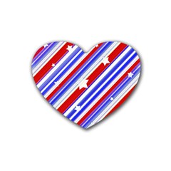 American Motif Drink Coasters (heart) by dflcprints