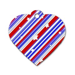 American Motif Dog Tag Heart (two Sided)