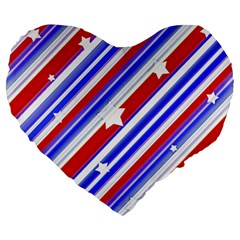 American Motif 19  Premium Heart Shape Cushion by dflcprints