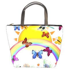 Butterfly Rainbow Days Bucket Handbag