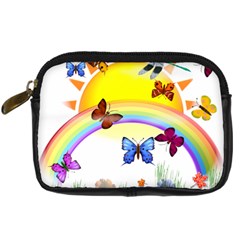 Butterfly Rainbow Days Digital Camera Leather Case